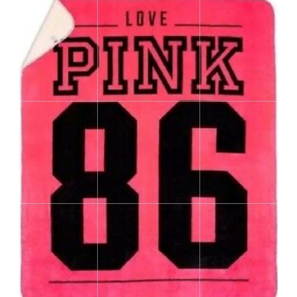 Pink vs "LOVE PINK 86" Sherpa Blanket